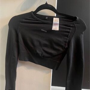 Gymshark Black Long Sleeve Crop Top